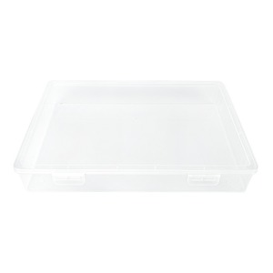 Transparent Storage Box Rectangle 3350 Document Organizer Office Use Double Lock Cover Included - Product Image 4