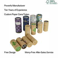 Tube en papier kraft biodégradable personnalisé, tube de sérum pour soins de la peau, tube en papier cylindrique avec revêtement UV, emballage personnalisé