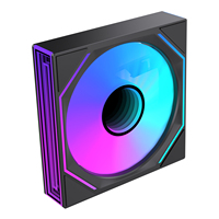 Ventilateurs de refroidissement pour PC Lovingcool, vente flash, ARGB PWM 120 mm, lumière LED miroir infini, blanc/noir, ventilateurs de jeu en plastique