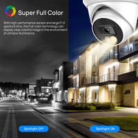 Caméra de sécurité IP Vikylin 4K 8MP CCD avec vision nocturne, alarme lumière rouge-bleue, PoE, couleur intégrale, double éclairage intelligent, audio bidirectionnel, type tourelle