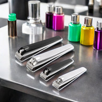 Professionnel de haute qualité en acier inoxydable noir coupe-ongles ensemble Logo personnalisé manucure tondeuse pour les doigts personnalisé boîte d'emballage