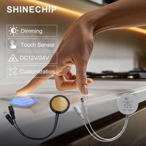 Interrupteur à capteur tactile à induction caché 12V 24V DC 5A 60W pour éclairage <span class=keywords><strong>LED</strong></span> de meubles de placard - Product Image 1