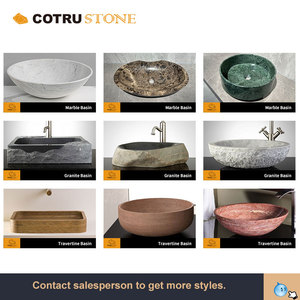 Meuble-lavabo en <span class=keywords><strong>travertin</strong></span> beige à poser Cotrustone, meuble <span class=keywords><strong>de</strong></span> <span class=keywords><strong>salle</strong></span> <span class=keywords><strong>de</strong></span> <span class=keywords><strong>bain</strong></span> en <span class=keywords><strong>travertin</strong></span> pour douche - Product Image 5