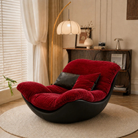 Fauteuil Coquille Moderne Français de Designer Haut de Gamme, Inclinable pour la Détente et le Sommeil