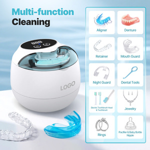 ODM 2025 yeni ultrasonik UV temizleme takı yıkama diş yanlış diş Aligner tutucu ağız koruyucusu ultrasonik protez temizleyici - Product Image 6