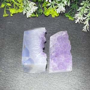 En gros, Grappe d'améthyste naturelle vintage, cristal Feng Shui, pièce artisanale, pointe de cristal en forme de cœur libre pour la guérison et la décoration - Product Image 3