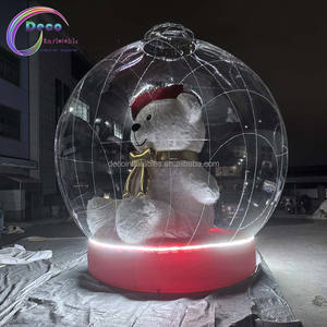 أحدث تصميم لدب كرة الثلج القابلة للنفخ بطول 3م/4م للاستوديوهات وديكورات عيد الميلاد الخارجية - Product Image 5