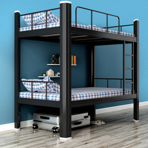 <span class=keywords><strong>Lit</strong></span> <span class=keywords><strong>Superposé</strong></span> en Métal Jumeau sur Double, Cadre en Acier pour Adultes, Idéal pour Chantier de Construction - Product Image 6