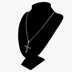 YK <span class=keywords><strong>Celtic</strong></span> Knot Tim & bướm qua thép không gỉ Mặt dây chuyền vòng cổ tốt với bền chéo & thiết kế nút - Product Image 3