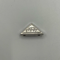Plaques métalliques triangulaires écologiques anti-corrosion, quincaillerie haut de gamme pour la décoration d'uniformes, foulards et vêtements, commande en gros