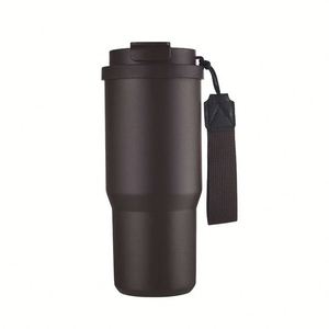Custom Logo Stainless Steel Vacuum Insulated Travel Tumbler with Straw <b>Tea</b> <b>Infuser</b> Leakproof Lid and Wrist Strap - Product Image 3