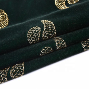 Vert feuille velours <span class=keywords><strong>abaya</strong></span> tissu prix par mètre pour le bangladesh - Product Image 4