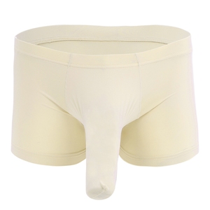 맞춤 제작 남성용 클로즈드/오픈 페니스 쉬스 쇼츠 복서 브리프 단색 섹시 언더웨어 - Product Image 5