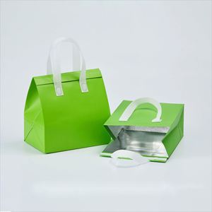 Sac isotherme de livraison en aluminium à double poignée, sac isotherme non tissé pour le transport de denrées alimentaires lourdes - Product Image 1