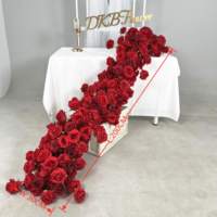 DKB Bunga dan Tanaman Artifisial Terlaris Dekorasi Mawar Merah Peony Hydrangea Taplak Meja untuk Dekorasi Meja