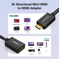 UGREEN Mini HDMI a HDMI Adaptador 4K 60Hz Alta velocidad Mini HDMI 2,0 Cable adaptador macho a hembra para Raspberry Pi 4
