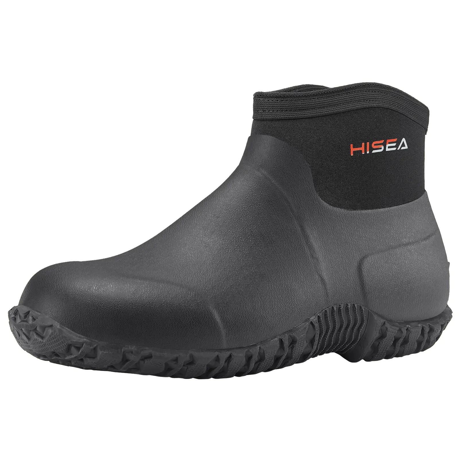 HISEA Men's Garden Shoes Ankle Height Rain Boots Waterproof