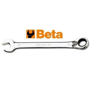 Set chiave a cricchetto regolabile da 13 mm materiale CRV finitura cromata per la riparazione industriale fai da te 142 confezione modello BETA - Product Image 1