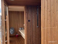 Salle de sauna modulaire de luxe |   Spa de bien-être préfabriqué avec zone de douche intégrée