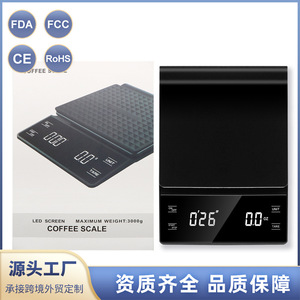 เครื่องชั่งกาแฟ จอแสดงผลดิจิตอล 3 กก. เครื่องชั่งครัวอเนกประสงค์ เครื่องชั่งตั้งโต๊ะในครัวเรือน - Product Image 5