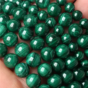 Branelli allentati della pietra preziosa di colore verde naturale all'ingrosso della Malachite 8mm