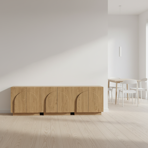 Enhance your storage style with Reno Cabinet crafted from solid teak wood delivering strength warmth and refined elegance - Product Image 1