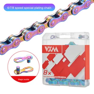 8-<span class=keywords><strong>Speed</strong></span> Volledig Gegalvaniseerde Stalen Mountainbike Ketting <span class=keywords><strong>9</strong></span> 10 11S Schakelaccessoires Kleurrijke Roestwerende Mtb Fietsketting - Product Image 6