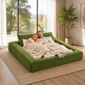 Canapé-lit convertible avec oreiller, tissu écologique, rembourrage en mousse à mémoire de forme, livraison gratuite aux États-Unis, pour salon, chambre à coucher, salle de séjour - Product Image 4