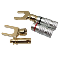 Connecteur audio Y U Spade pour haut-parleur, adaptateur de borne de connexion à vis pour prise banane