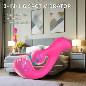 3-in-1 Hohl flattern G-Punkt <span class=keywords><strong>Vibrator</strong></span> Dildo USB Power Metall Zunge lecken Biss & Slap Klitoris Stimulation Sexspielzeug - Product Image 2