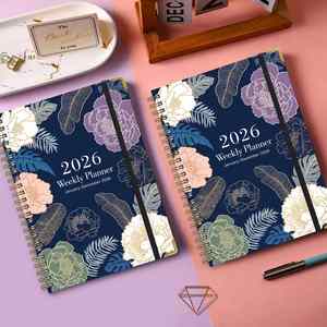 Cuaderno en Inglés 2026 A5, Agenda Espiral, Diario, Organizador, Tapa de Papel, Libro de Ejercicios de Escritura, Libro de Horarios - Product Image 1