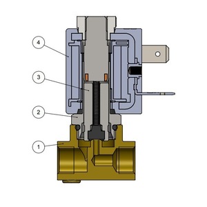 Acl S.r.l. Vanne solénoïde 1/2 pouce AC 230 V pour le contrôle de l'eau dans les applications à température normale - Product Image 3