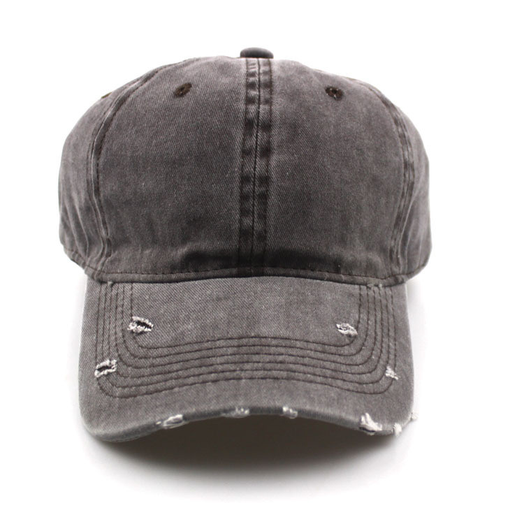 Custom embroidery logo denim dad hat distressed wholesale plain mens dad caps