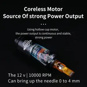 <span class=keywords><strong>Rocket</strong></span> Short <span class=keywords><strong>Tattoo</strong></span> Pen Máquinas de tatuaje de alta calidad 3,5mm Stroke Professional RCA Pen <span class=keywords><strong>Tattoo</strong></span> - Product Image 3