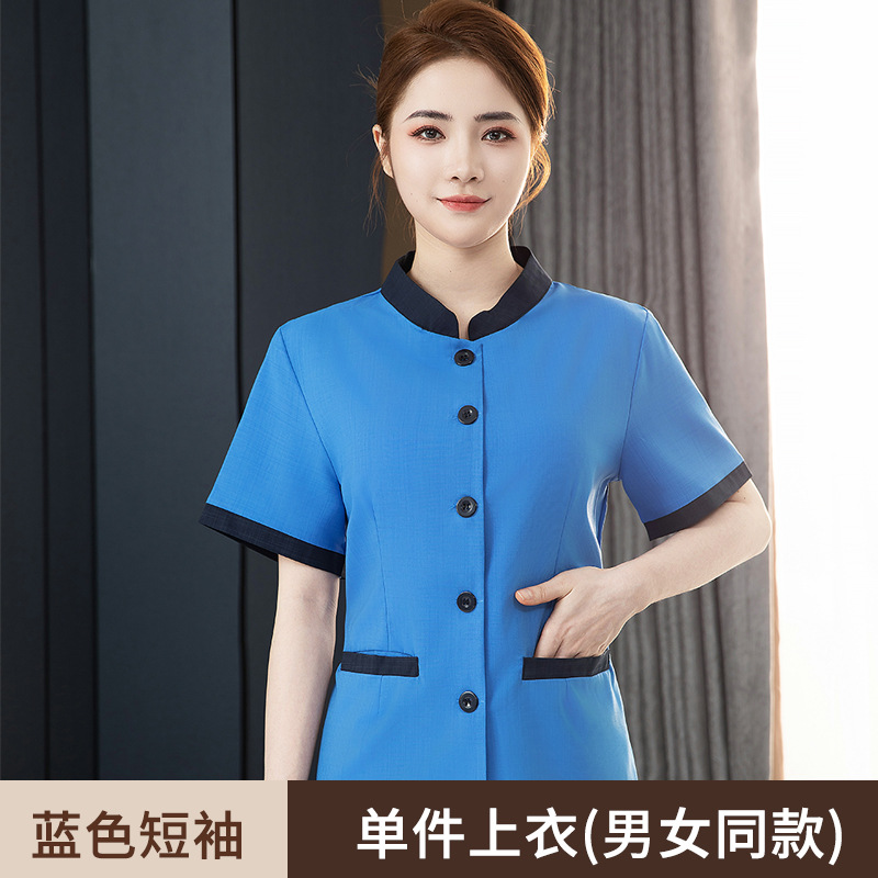 blue short sleeves