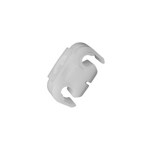 Clip de cable en forma de C de Xinyida Buckle Industry, 7.6mm, 4.3mm de diámetro del orificio, para arnés de cables automotrices L28, blanco/negro, PA66 - Product Image 4