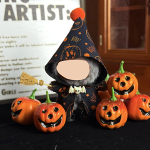 Venta al por mayor caliente 17cm muñeca disfraz de Halloween lindo calabaza <span class=keywords><strong>capa</strong></span> sombrero ropa conjunto para 17cm muñeca - Product Image 3