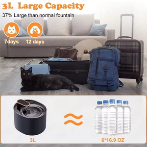 Elecpet 3L <span class=keywords><strong>Bebedero</strong></span> de Agua Eléctrico <span class=keywords><strong>para</strong></span> Mascotas <span class=keywords><strong>Perros</strong></span> y Gatos Sistema de Filtración Automático - Product Image 5