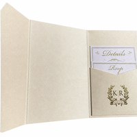 Invitation de mariage et d'anniversaire personnalisée en acrylique pliable de luxe, vert foncé, dorure à chaud, 5x7 pouces, modèle européen populaire de qualité supérieure