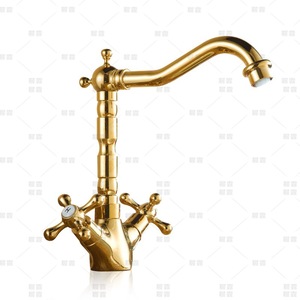 Black Traditional Basin Faucet Single Hole Ceramic Valve Deck Mounted Double <b>Handle</b> - Product Image 5