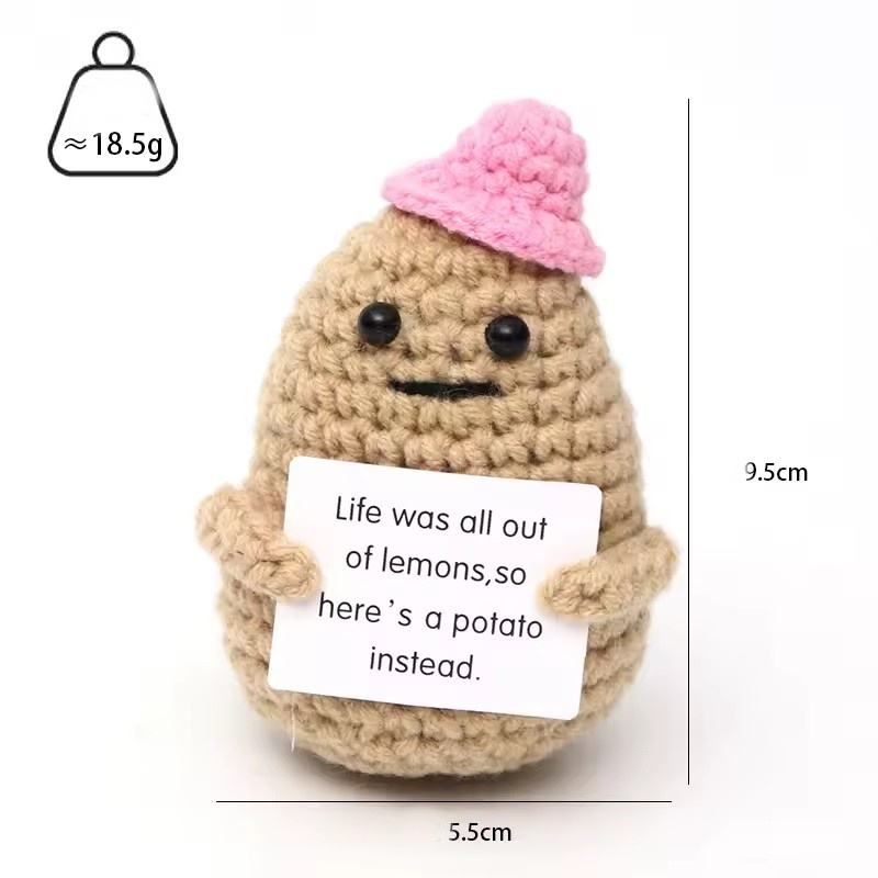 Potato with pink  hat