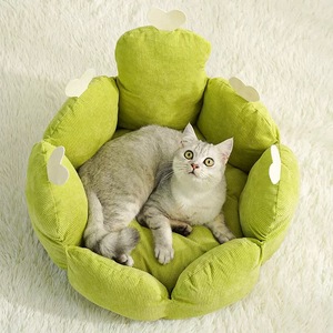 Joymay Custom bouclé Pet cat Bed per interni antigraffio lavabile alla moda stile letti a forma di petalo per gatti di tutte le razze - Product Image 2