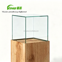 Présentoir en bois verrouillable avec plateau en verre – Vitrine sécurisée pour magasin, présentoir d'exposition