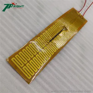 Topright 203x51mm 3d printer electric kapton flexible pi polyimide film heater with thermistor