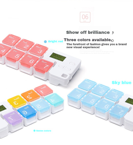 Boîte à pilules portable mini avec minuterie, sans BPA, combinaison aléatoire, pour personnes âgées, gestion et rappel de médicaments, fortement recommandée - Product Image 2