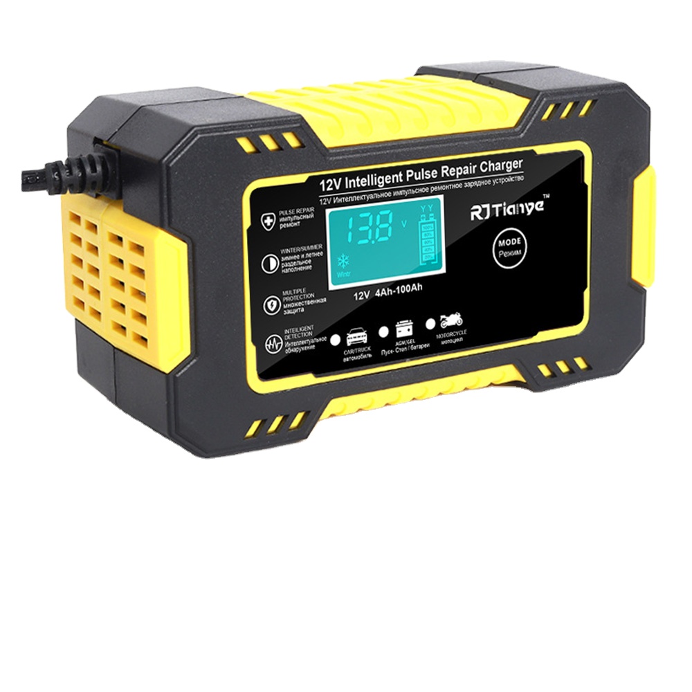 Зарядное устройство для автомобильного аккумулятора 12В импульсный Ремонт ЖК-Дисплей Смарт Быстрая зарядка многократного цикла глубокого заряда-разряда гелевый свинцово-кислотный зарядное устройство для Авто Мото