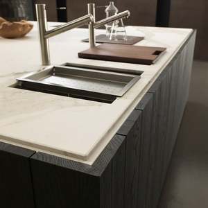 Projet de villa haut de gamme, conceptions d'armoires de cuisine, armoires de cuisine modernes et luxueuses en chêne bronzé - Product Image 4