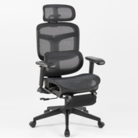 Chaise de bureau ergonomique pivotante de direction, moderne, luxueuse, confortable, entièrement en maille, réglable
