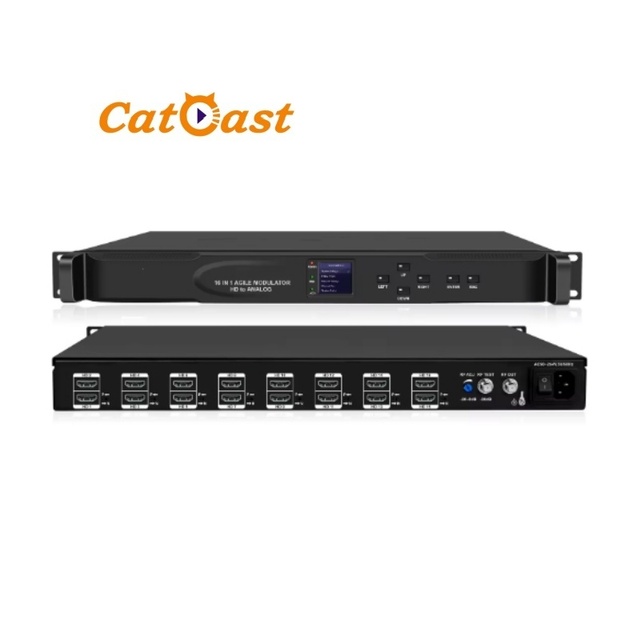 Analog TV 16 Channels HD MI to RF Analog Agile Modulator