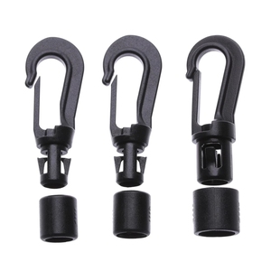 Plastic Bungee Shock Tie Cord Ends Rope Buckles Safe Lock Kayak Fishing Canoe Clothesline Hooks POM Snap Hook Clip